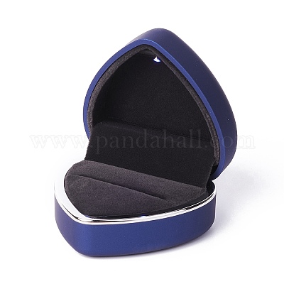 Heart Plastic Jewelry Ring Boxes&nbsp;OBOX-F005-04A-1