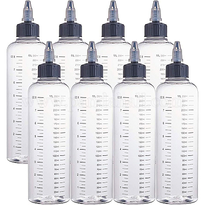 プラスチック製の空のボトル  透明  19cm  容量：230ミリリットル  8個/セット&nbsp;TOOL-BC0008-24-1