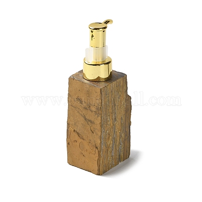 Raw Natural Tiger Eye Pump Press Bottles&nbsp;G-B131-02D-1