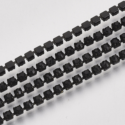 Electrophoresis Iron Rhinestone Strass Chains CHC-Q009-SS12-B01-1