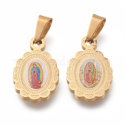 799646c01 Wholesale 304 Stainless Steel Lady of Guadalupe Pendants - Pandahall.com