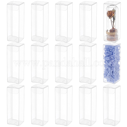 折りたたみ式ペット用梱包箱  長方形  透明  3x3x9cm&nbsp;CON-WH0099-87A-1