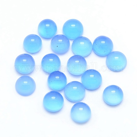 天然石瑪瑙カボション  染め＆加熱  半円  4x2~2.5mm&nbsp;G-P393-R01-4mm-1