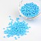8/0 Opaque Colours Round Glass Seed Beads, Light Sky Blue, 3mm, Hole:1mm, about 1101pcs/50g