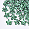 Plastic Cabochons, Flower, Sea Green, 9x9.5x1.5mm, about 5000pcs/bag