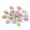 UV Plating Opaque Rainbow Iridescent Acrylic Beads, Cloud, Mixed Color, 23.5x16.5x12mm, Hole: 2mm