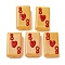 Baking Paint Glass Enamel Beads, Hand Painted Beads, Playing Card, Goldenrod, 24.5~25x14.5~15x7.5~8.5mm, Hole: 1.6~1.8mm