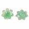 Plastic Beads, Flower, Lime Green, 19~19.5x20~20.5x4mm, Hole: 1.2mm