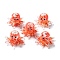 Handmade Bumpy Lampwork Beads Strands, Octopus, Red, 15x25x13~14mm, Hole: 1.4mm