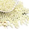 Baking Paint Glass Seed Beads, Bicone, Light Goldenrod Yellow, 4.5x3.5mm, Hole: 1.4mm, about 5625pcs/pound