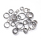 Brass Open Jump Rings, Round, Gunmetal, 4~10x0.8~1mm, Inner Diameter: 2.4~8mm