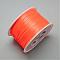 Nylon Satin Rattail Cords, Beading Threads for Bracelet Jewelry Making Chinese Knot Macrame Craft, Orange Red, 1mm, 100yards/roll