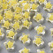 Transparent Acrylic Beads, Bead in Bead, Faceted, Star, Yellow, 14x15x8.5mm, Hole: 2mm, about 518pcs/500g