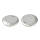 CCBプラスチックペンダント  フラットラウンド  プラチナ  24x4mm  穴：2.5mm&nbsp;CCB-G020-40C-P-2