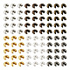 480Pcs 6 Colors Iron Crimp Beads Covers&nbsp;IFIN-PJ0001-01-2
