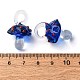 手作りランプワークペンダント  バンピー  キノコ  ミッドナイトブルー  24.5~29.5x15~18.5mm  穴：2~5mm&nbsp;LAMP-M02-01Z-3