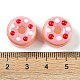 ランプワークビーズ  ドーナツ  ピンク  15x10mm  穴：1.2mm&nbsp;LAMP-C015-01A-3