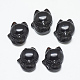 天然染色＆加熱黒瑪瑙ペンダント  キツネ  22.5~23x19~20x8.5~9.5mm  穴：1mm&nbsp;G-T122-16D-1