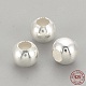925スターリングシルバービーズ  ラウンド  銀  6x5.5mm  穴：2mm&nbsp;STER-S002-12-6mm-3