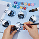 ABS Plastic Helm Keychains&nbsp;KEYC-WH0025-091-3