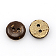 ココナッツボタン  2穴  フラットラウンド  ココナッツブラウン  10x2.5mm  穴：1.5mm&nbsp;COCO-I002-092-2