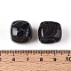 不透明なアクリルビーズ  正方形  グレー  17x16x16mm  穴：2.7mm&nbsp;X-OACR-ZX006-33N-3
