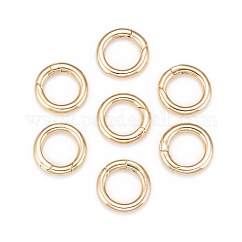 真鍮スプリングゲートリング  ドーナツ  ニッケルフリー  18KGP本金メッキ  6ゲージ  23x4mm  内径：15mm
