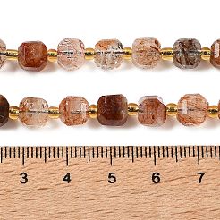 Natural Black Gold Rutilated Quartz Beads Strands&nbsp;GG-CBABD99-03A