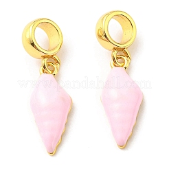 Brass Enamel European Dangle Charms&nbsp;KK-M247-12G