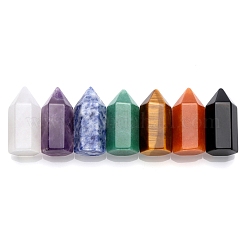 Point Tower Natural Gemstone Hexagonal Prism Chakra Healing Stone Wands&nbsp;PW-WG40392-01