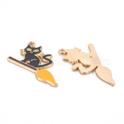 Eco-Friendly Alloy Enamel Pendants&nbsp;X-ENAM-T011-80A-NR