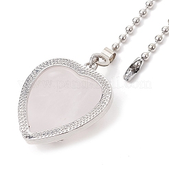 Heart Natural Rose Quartz Ceiling Fan Pull Chain Extenders&nbsp;FIND-JF00118-02