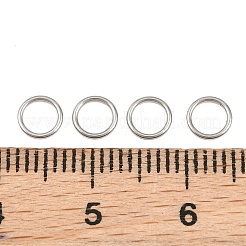 304ステンレススチール製クローズド丸カン  ラウンド  ステンレス鋼色  22ゲージ  5x0.6mm&nbsp;STAS-G393-06P-16