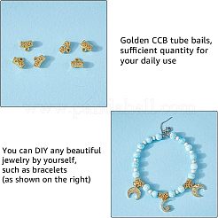 600Pcs  CCB Plastic Tube Bails&nbsp;KY-FH0001-19