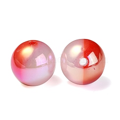 UV Plating Rainbow Iridescent Opaque Acrylic Beads&nbsp;OACR-C007-01E