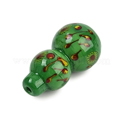 手作りランプワークビーズ  ヒョウタン  ライトスカイブルー  39.5~40x21~22mm  穴：1.6~3mm&nbsp;LAMP-Q005-08