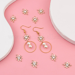 Brass Clear Cubic Zirconia Connector Charms&nbsp;KK-BBC0002-18