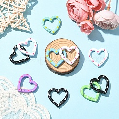 10Pcs Spray Painted Alloy Spring Gate Rings&nbsp;FIND-YW0008-92