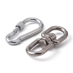 1Pcs 304 Stainless Steel Double Eye Swivel Clasps&nbsp;STAS-GA0001-08