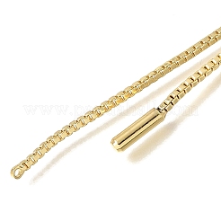 Adjustable Brass Box Chain Slider Bracelet Makings&nbsp;KK-A303-50G