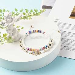 Handmade Polymer Clay Heishi Beads Stretch Bracelets Set&nbsp;BJEW-JB07349-01