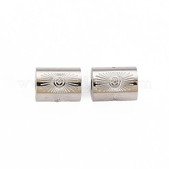 304ステンレススチールビーズ  ラインストーン付き  太陽と星の列  ステンレス鋼色  8x6mm  穴：1.8mm&nbsp;STAS-S116-295P