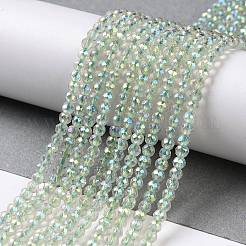 Electroplate Transparent Glass Beads Strands&nbsp;X1-GLAA-H021-01B-FR07