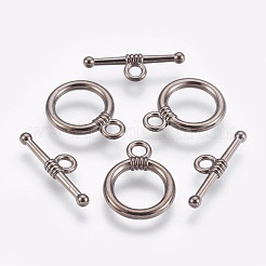 CCBプラスチックマンテル  ガンメタ色  リング：19x15x2mm  穴：3mm  バー：22x2mm  穴：2.5mm&nbsp;CCB-J027-77B