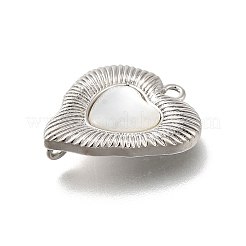 Brass Pave Natural White Shell Pendants&nbsp;LS-KK-U061-13P