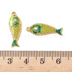 304 Stainless Steel Rhinestone Fish Pendants&nbsp;STAS-U057-02B-G