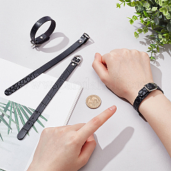Flat PU Imitation Leather Cord Bracelets for Women Men&nbsp;BJEW-WH0020-70B