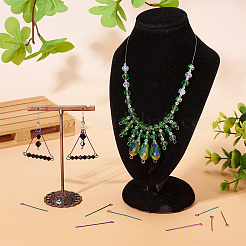 100Pcs 2 Style Rainbow Color 304 Stainless Steel Eye Pins&nbsp;STAS-PJ0001-17
