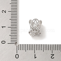 Brass Micro Pave Clear Cubic Zirconia Spacer Beads&nbsp;LS-KK-K371-23P