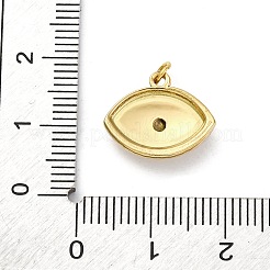 304ステンレススチールクリスタルラインストーンペンダント  丸カン付き  目の形の魅力  イオンプレーティング（ip）  18KGP本金メッキ  12.5x15.5x3.5mm&nbsp;STAS-E550-03G